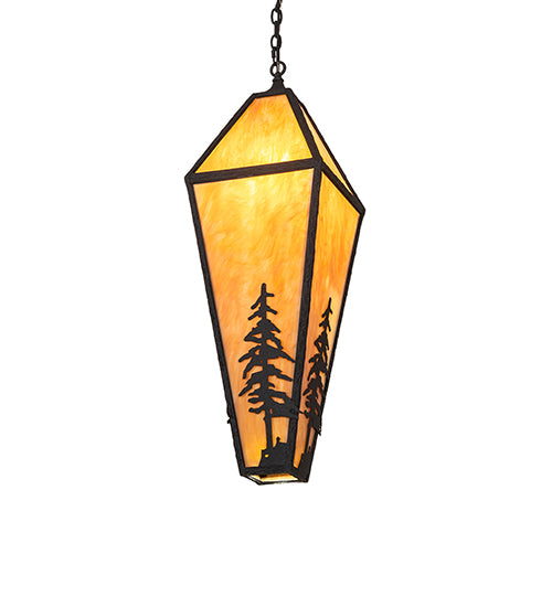 12.5" Square Lone Pine Pendant