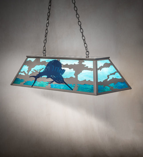 48" Long Sailfish Oblong Pendant