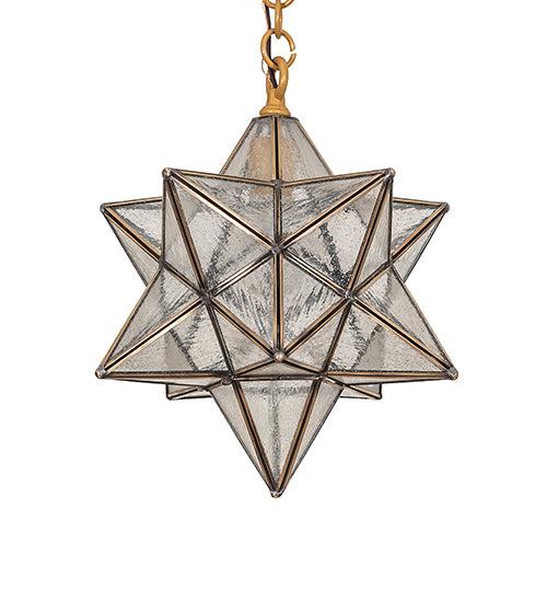 12" Wide Moravian Star Pendant