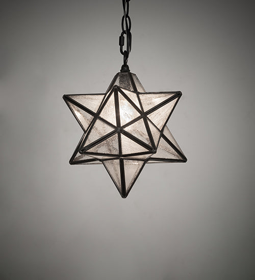 9" Wide Moravian Star Mini Pendant