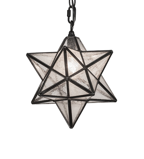 9" Wide Moravian Star Mini Pendant