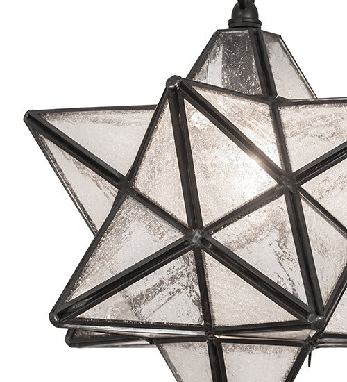 9" Wide Moravian Star Mini Pendant