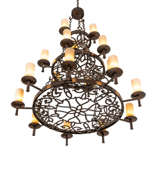 48" Wide Newcastle 18 Light Three Tier Chandelier