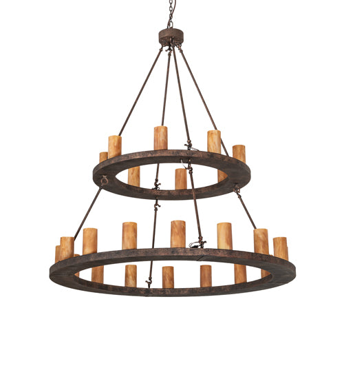 54" Wide Loxley 24 Light Two Tier Chandelier