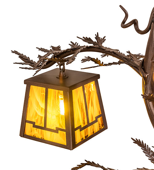 28" Wide Pine Branch Valley View 4 Light Chandelier