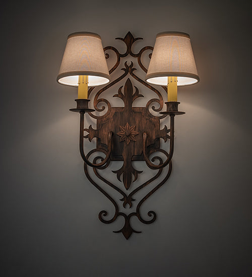 13" Wide Louisa 2 Light Wall Sconce