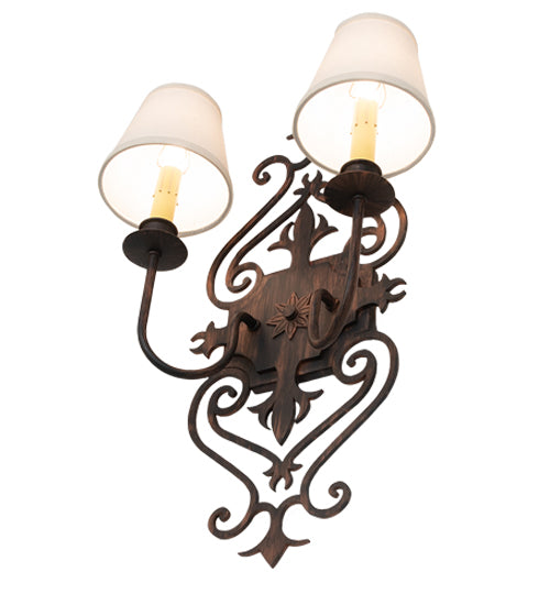 13" Wide Louisa 2 Light Wall Sconce