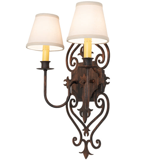 13" Wide Louisa 2 Light Wall Sconce