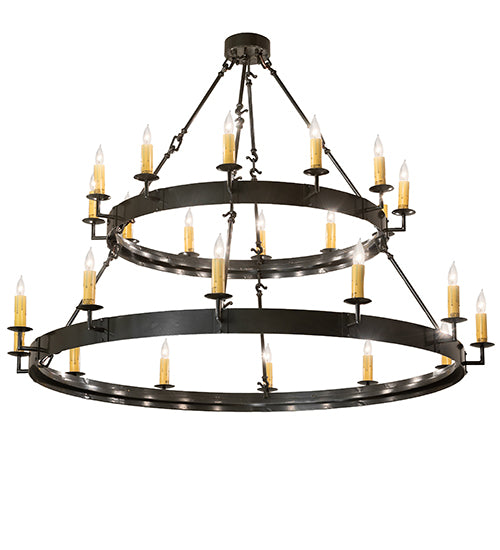 60" Wide Suffolk 24 Light Two Tier Chandelier