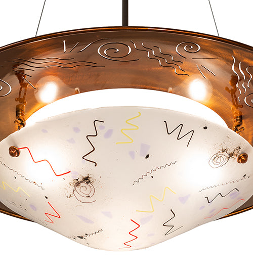 31" Wide Metro Fusion Super Nova Inverted Pendant