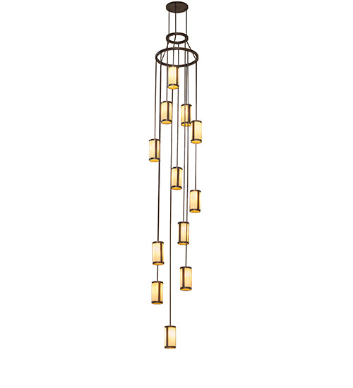 30" Wide Cartier 12 Light Cascading Chandelier