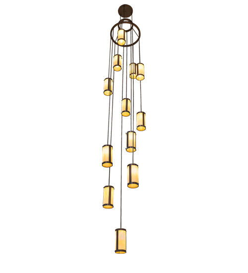 30" Wide Cartier 12 Light Cascading Chandelier