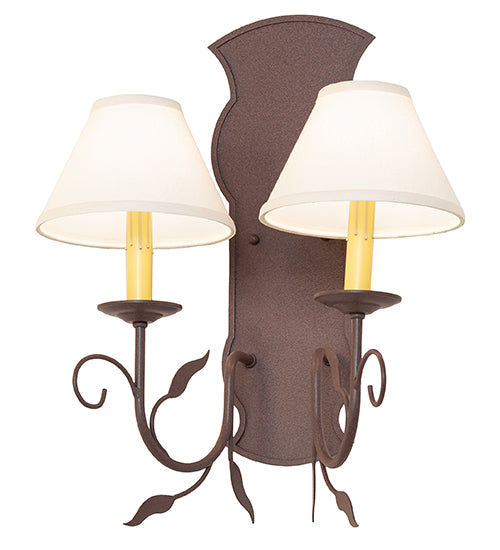 15" Wide Bordeaux 2 Light Wall Sconce