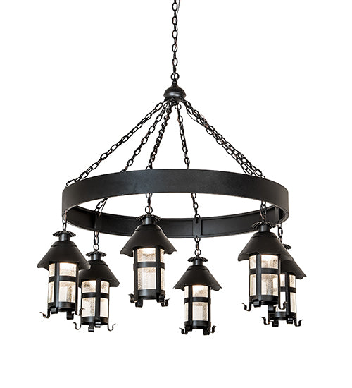 50" Wide Rutland 6 Lantern Chandelier