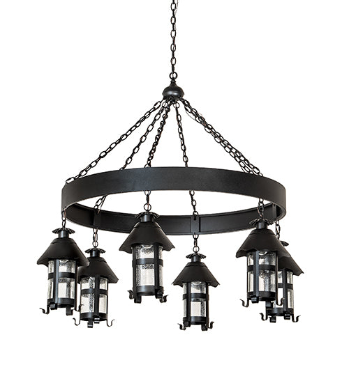 50" Wide Rutland 6 Lantern Chandelier