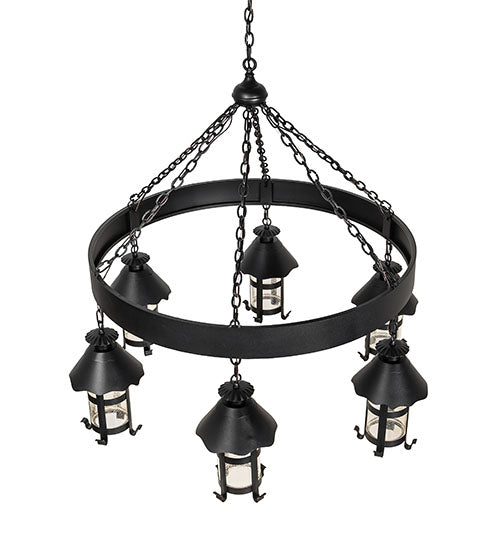 50" Wide Rutland 6 Lantern Chandelier