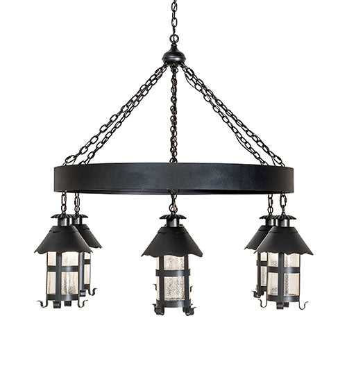 50" Wide Rutland 6 Lantern Chandelier