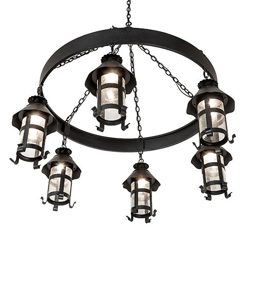 50" Wide Rutland 6 Lantern Chandelier