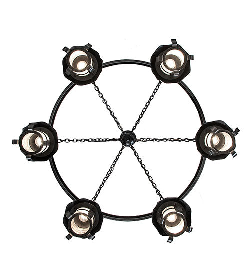 50" Wide Rutland 6 Lantern Chandelier