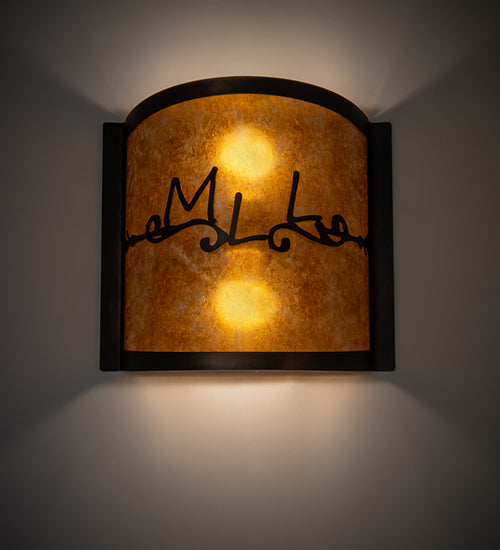 12" Wide Personalized Mll Wall Sconce