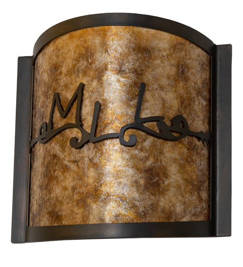 12" Wide Personalized Mll Wall Sconce