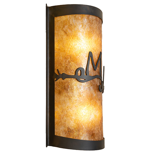 12" Wide Personalized Mll Wall Sconce