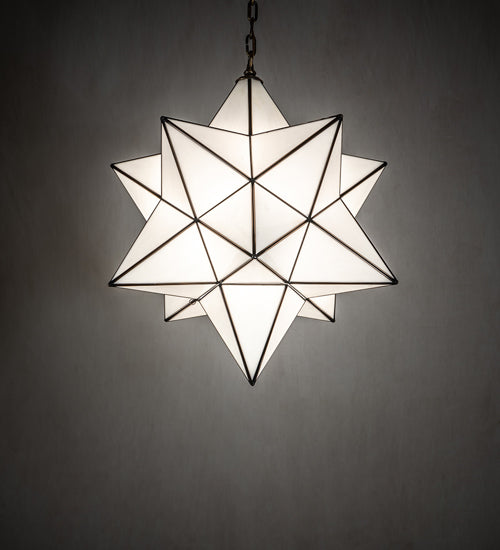 24" Wide Moravian Star Pendant