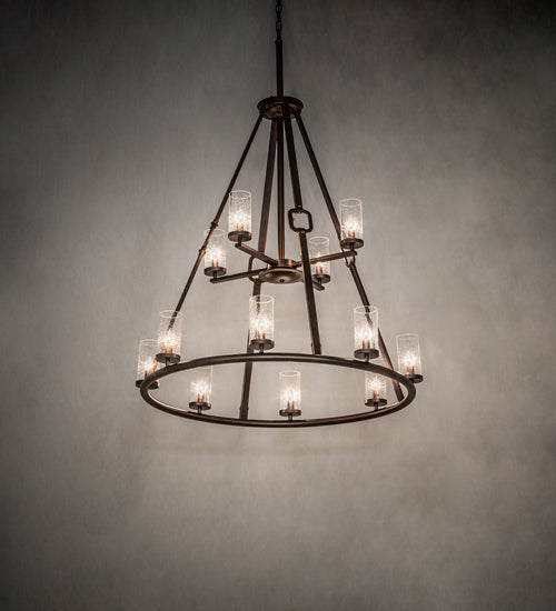 38" Wide Loxley Hugo 12 Light Chandelier