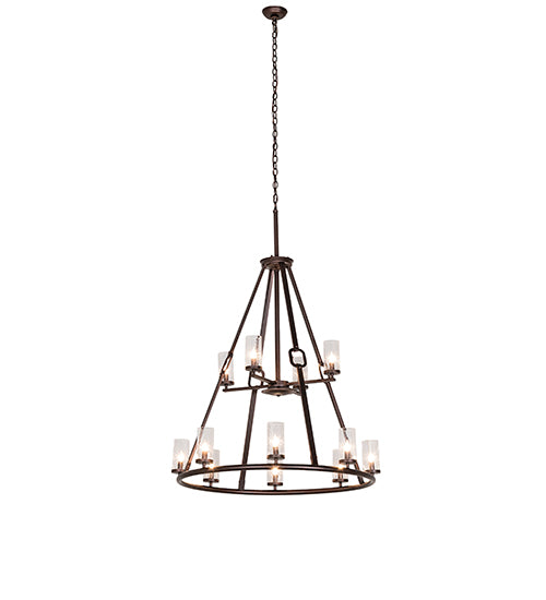 38" Wide Loxley Hugo 12 Light Chandelier