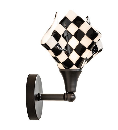 8" Wide Handkerchief Grand Prix Wall Sconce