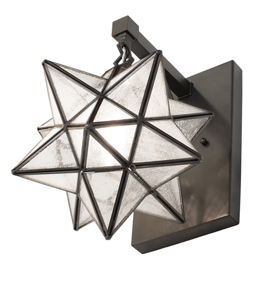 9" Wide Moravian Star Wall Sconce