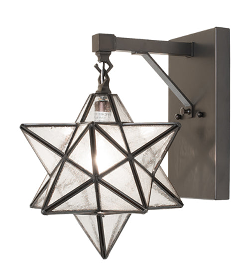 9" Wide Moravian Star Wall Sconce