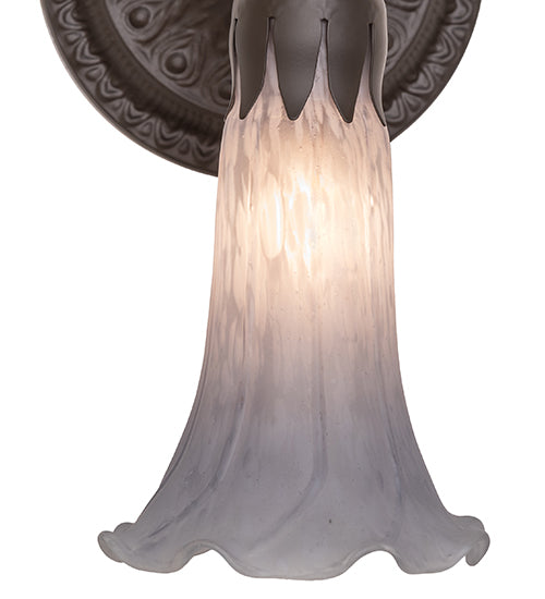 5.5" Wide Gray Tiffany Pond Lily Wall Sconce