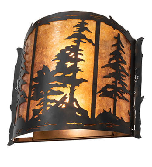 15" Wide Tall Pines Wall Sconce