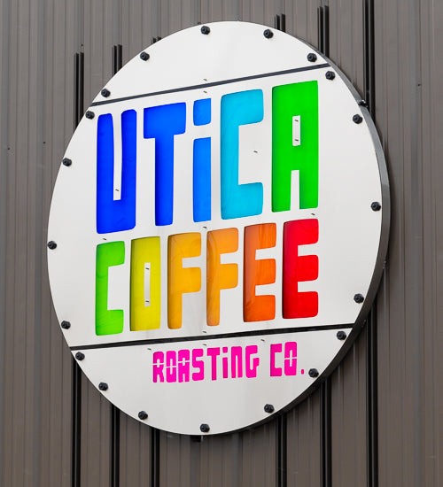 96" Wide X 96" High Personalized Utica Coffee Sign