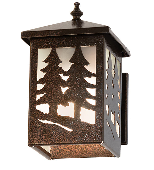 6" Wide Twin Spruce Trees Wall Sconce