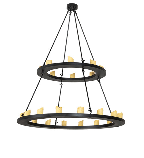 54" Wide Loxley 24 Light Two Tier Chandelier