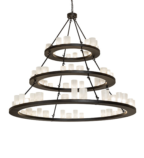 72" Wide Loxley Shelburne 3 Tier Chandelier