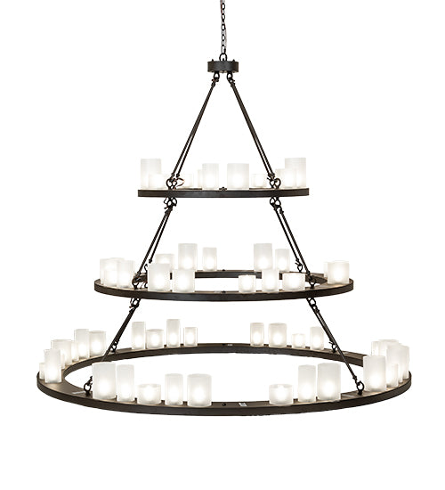 72" Wide Loxley Shelburne 3 Tier Chandelier