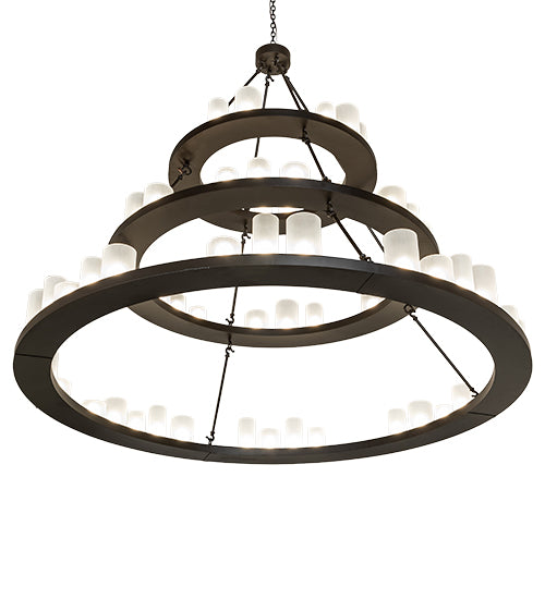 72" Wide Loxley Shelburne 3 Tier Chandelier