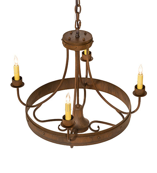 25" Wide Franciscan 4 Light Chandelier