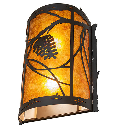 10" Wide Whispering Pines Left Wall Sconce