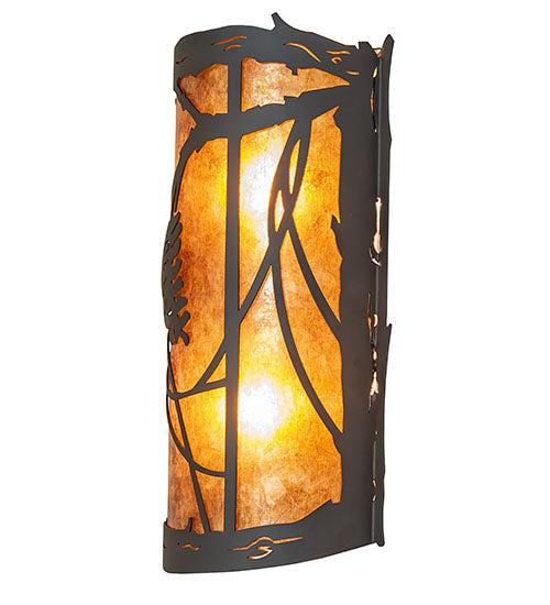 10" Wide Whispering Pines Left Wall Sconce