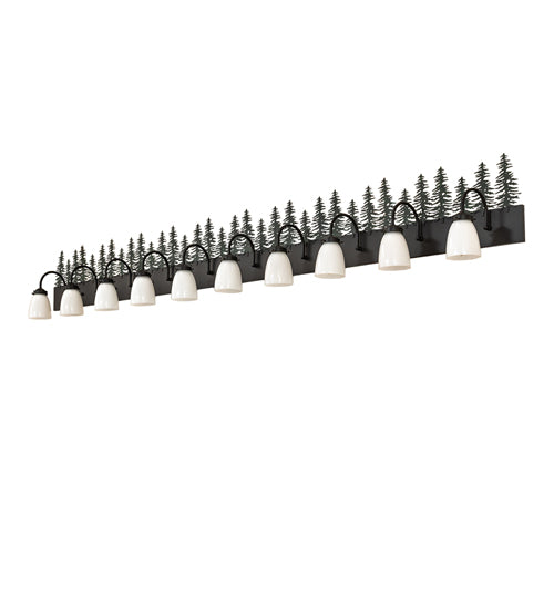 96" Wide Tall Pines 10 Light Vanity Light