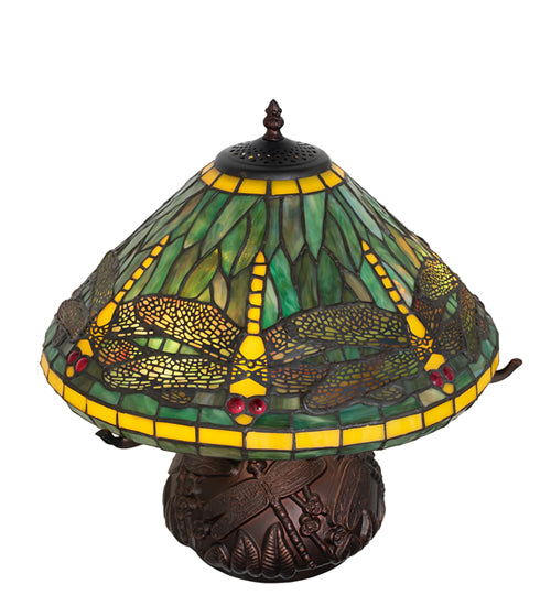 17" High Tiffany Dragonfly Table Lamp