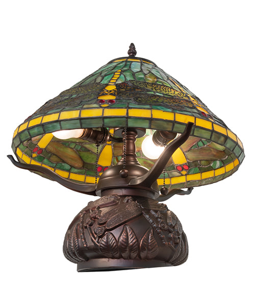 17" High Tiffany Dragonfly Table Lamp