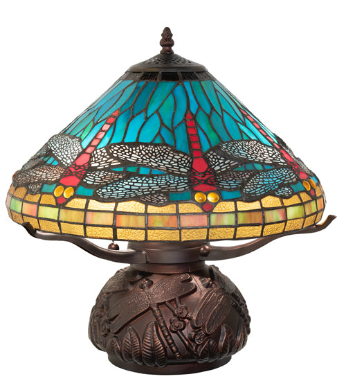 17" High Tiffany Dragonfly Table Lamp