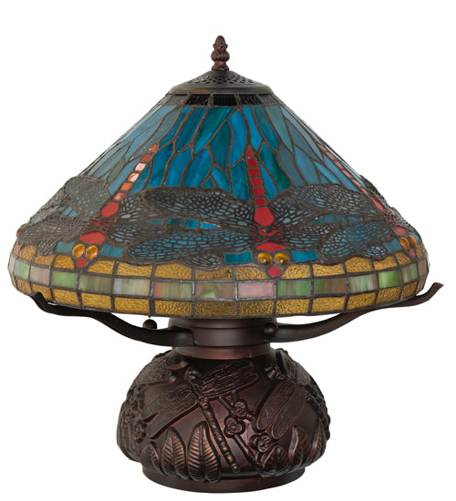 17" High Tiffany Dragonfly Table Lamp