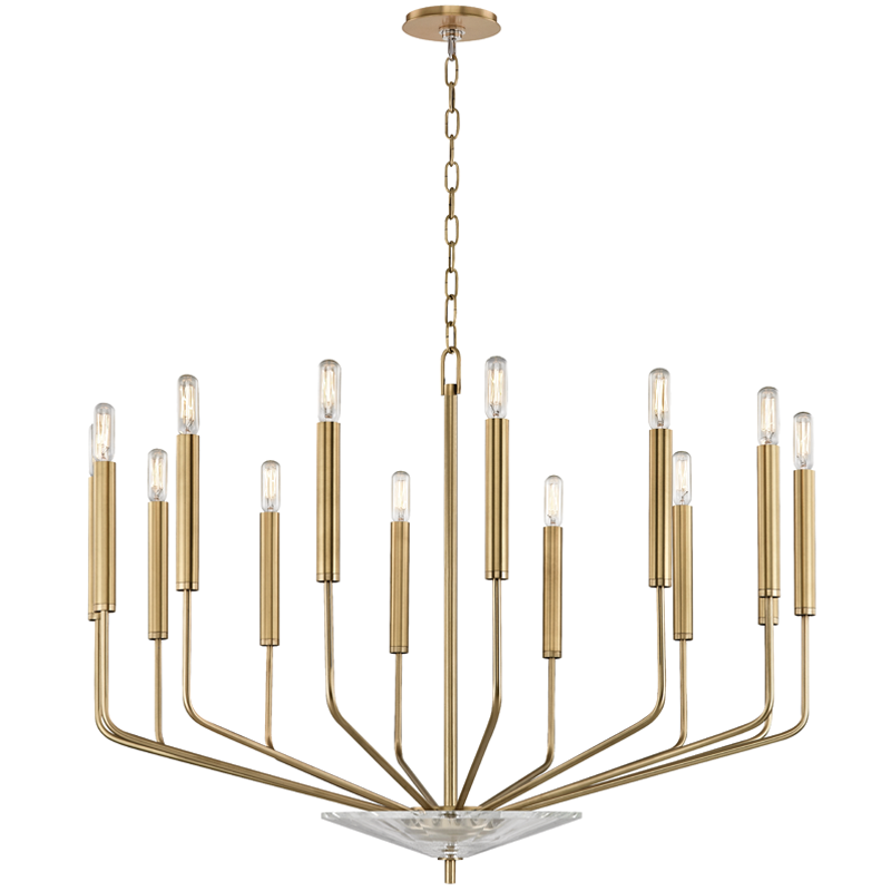 Gideon Chandelier 33" - Aged Brass