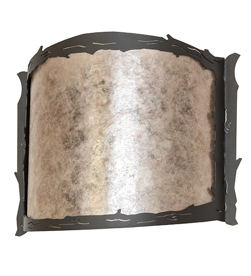 12" Wide Leaf Edge Wall Sconce